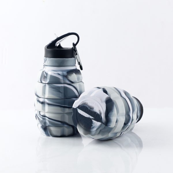 Grenade - Shaped Silicone Collapsible Water Bottle