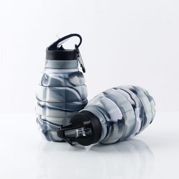 Grenade - Shaped Silicone Collapsible Water Bottle