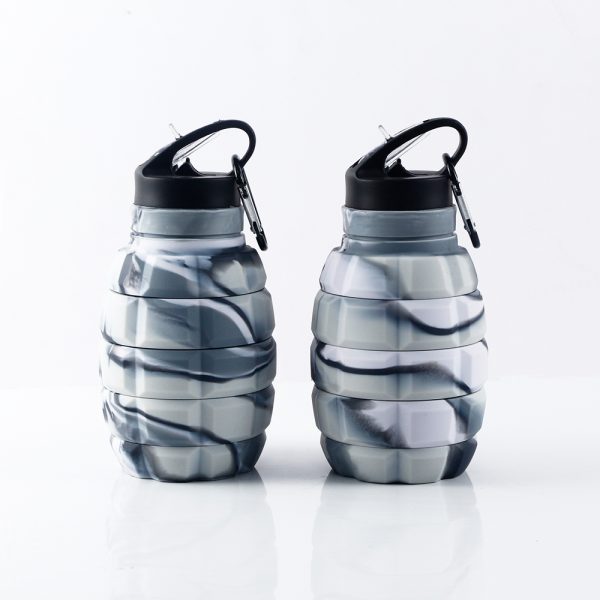 Grenade - Shaped Silicone Collapsible Water Bottle