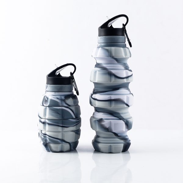 Grenade - Shaped Silicone Collapsible Water Bottle