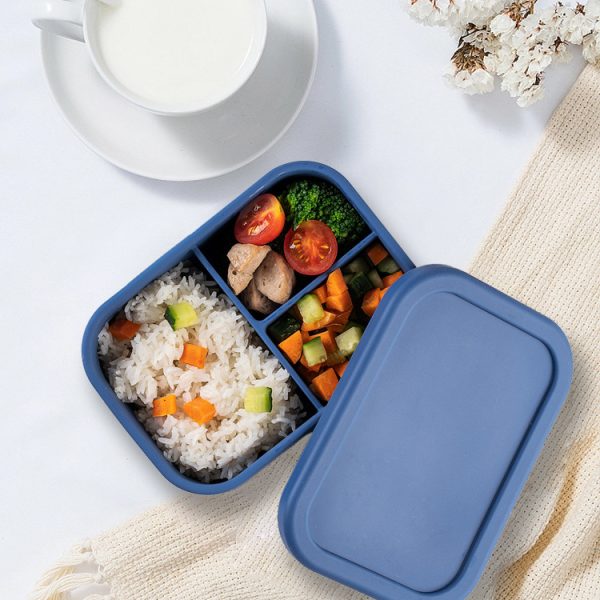 Silicone Three - Compartment Lunch Box