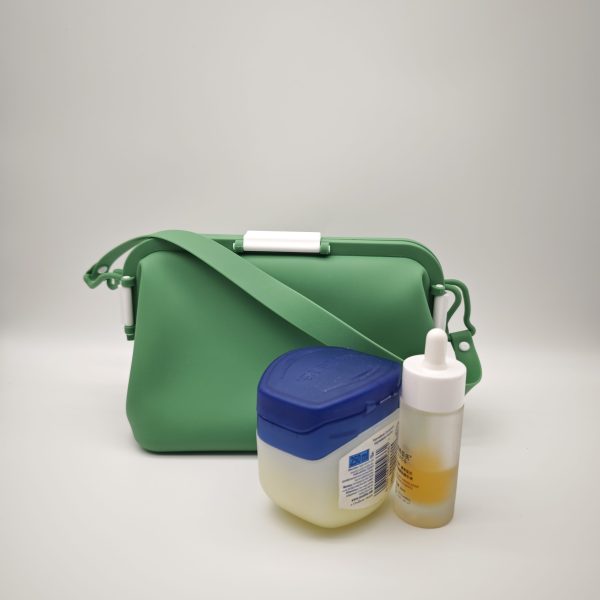 Two-color silicone tote bag