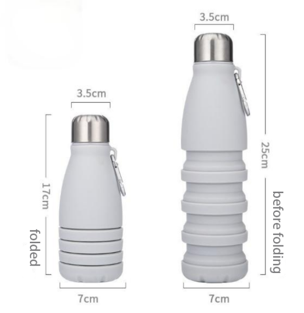 550ml silicone water bottle