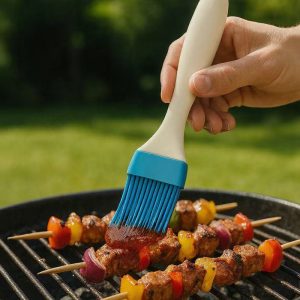 ABS-silicone-barbecue-brush-is-durable-Outdoor-kitchen-supplies (4) ABS silicone barbecue brush is durable