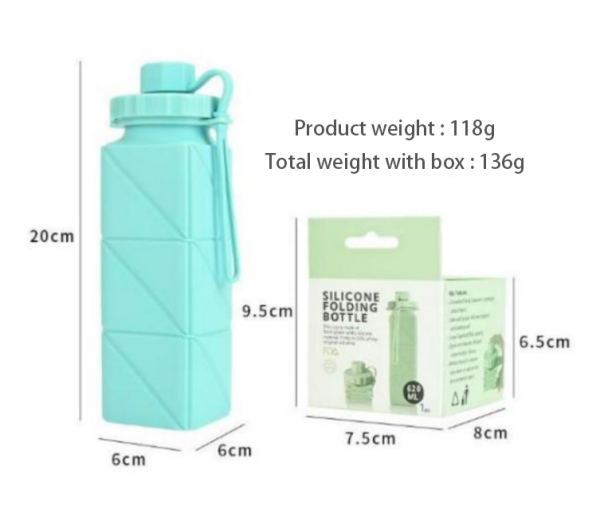 D-620ML silicone water bottle