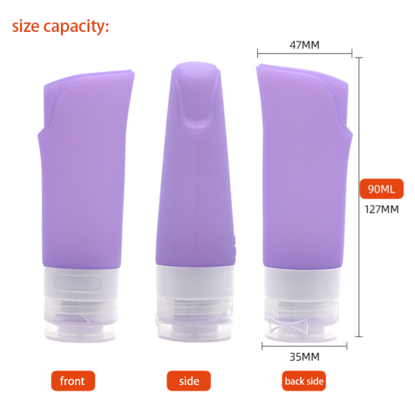 Leaf-shaped silicone dispensing bottle