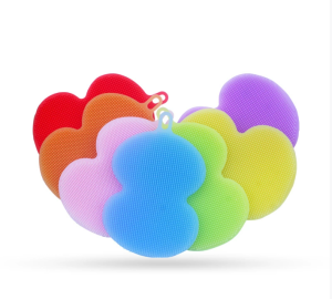 Silicone gourd-shaped dishwashing brush