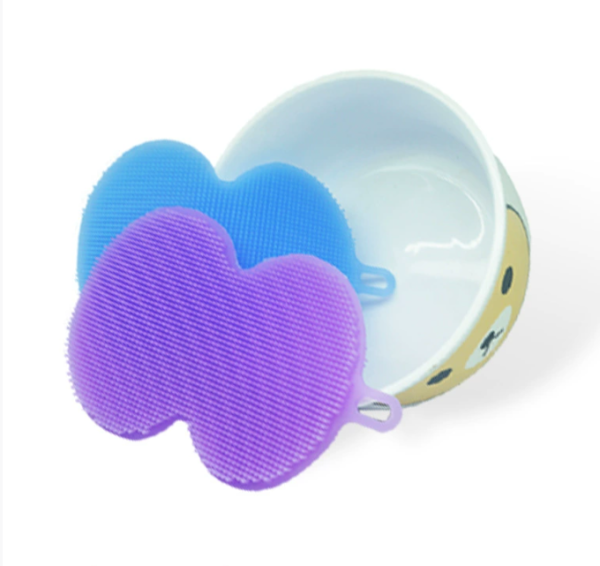 Silicone gourd-shaped dishwashing brush