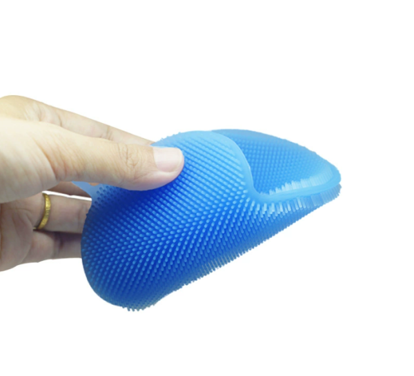 Silicone gourd-shaped dishwashing brush