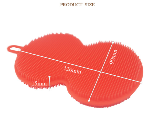 Silicone gourd-shaped dishwashing brush