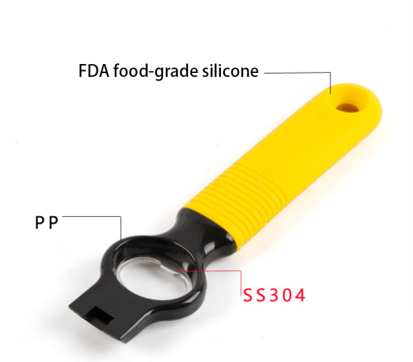 Silicone handle bottle opener