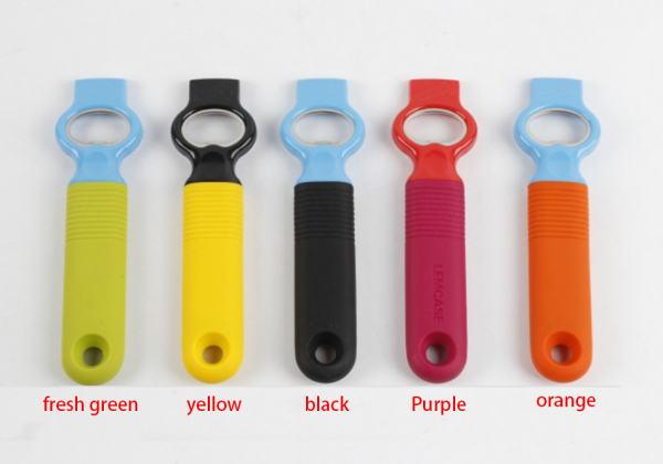 Silicone handle bottle opener