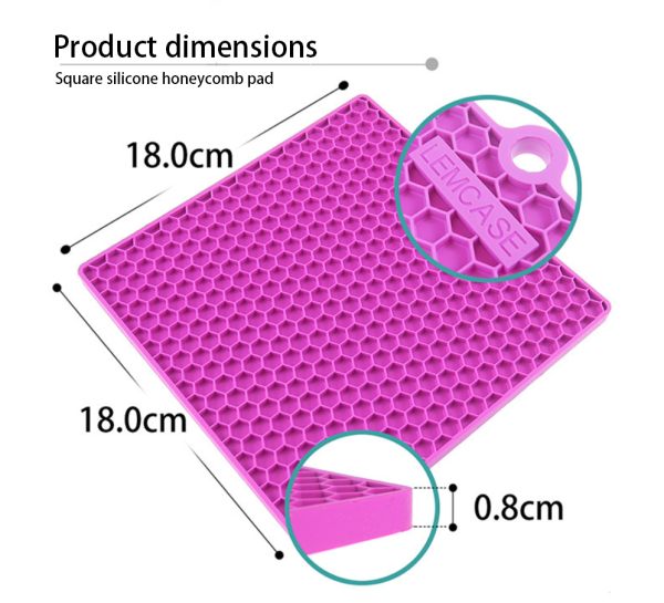 Square food-grade silicone honeycomb heat insulation pad