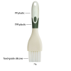 TPR-coated PP handle silicone barbecue brush