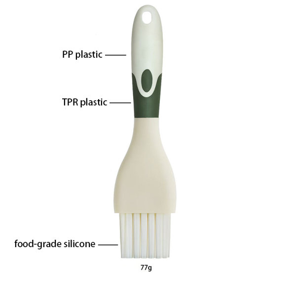 TPR-coated PP handle silicone barbecue brush