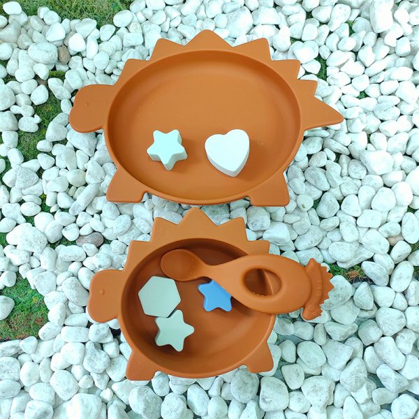 Children's dinosaur plate