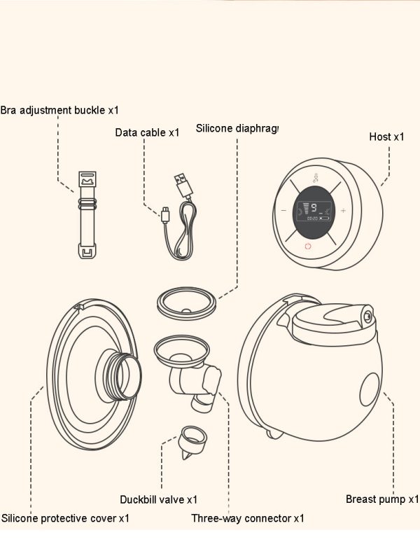 Handheld wearable breast pump