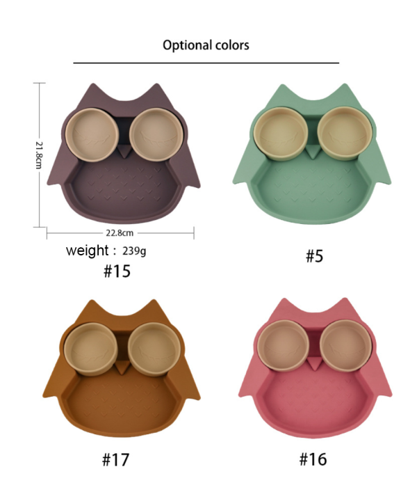 Owl children's dinner plate