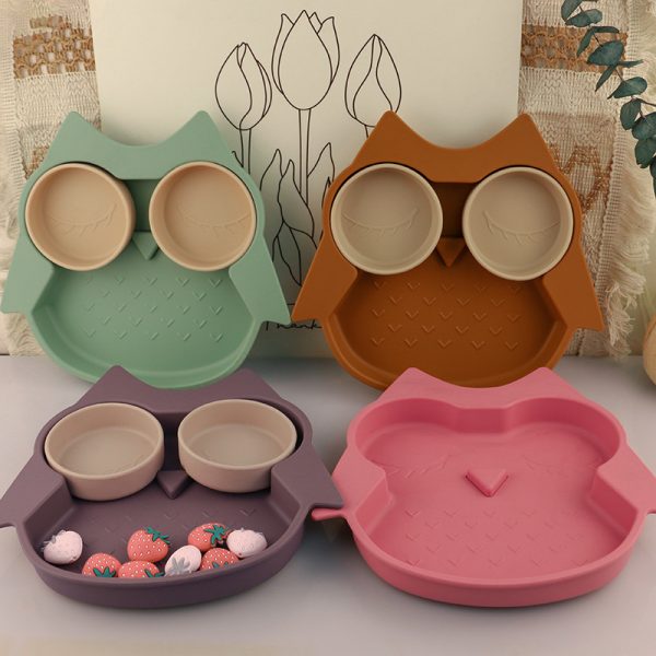 Owl children's dinner plate