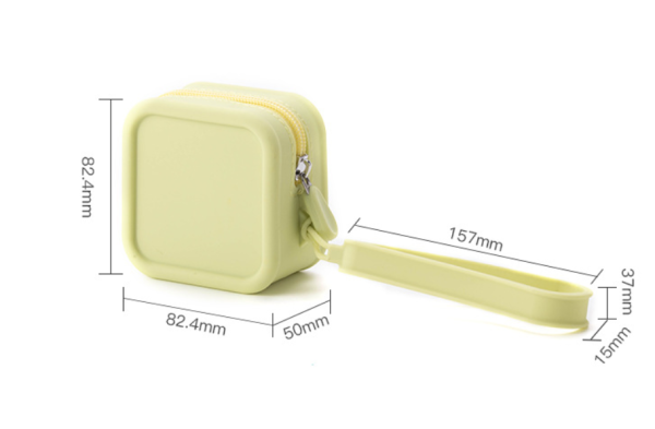 Silicone-covered small square bag