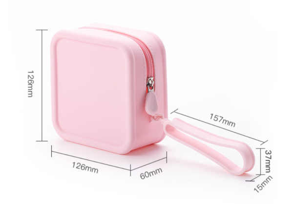 Silicone-covered small square bag