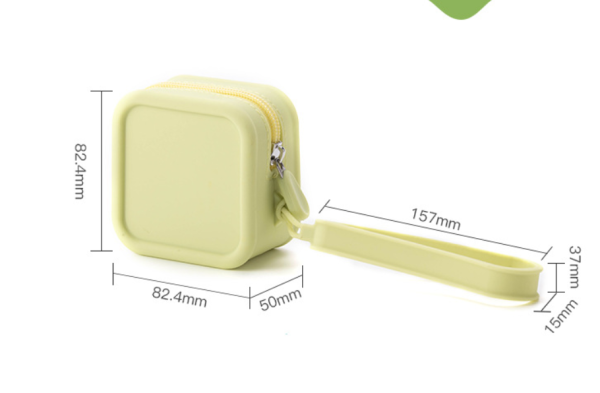 Silicone-covered small square bag