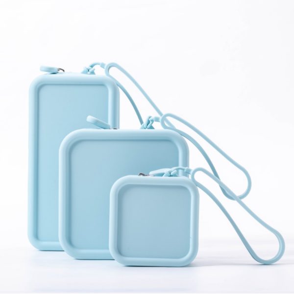 Silicone-covered small square bag