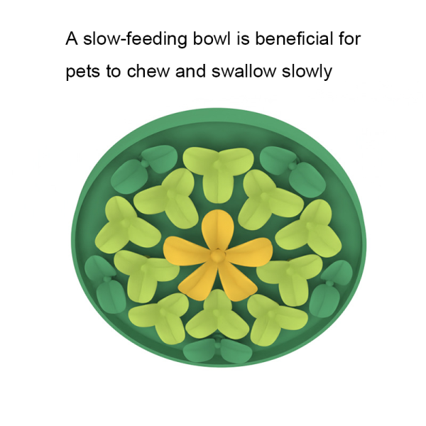 Silicone pet slow-feeding bowl