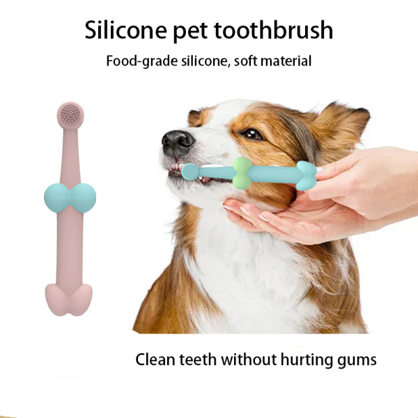 Silicone pet toothbrush