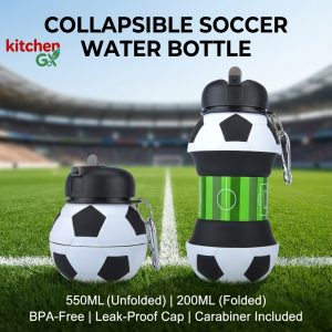 N-550ML Silicone Football Bottle Manufacturer | Custom OEM/ODM Soccer Sport Bottle Factory | Bulk Eco-Friendly Foldable Drinks Bottle for Sports Clubs & Events