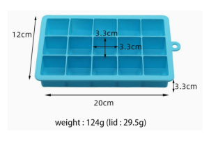 Silicone ice cube tray with 15 compartments - Kitchenware