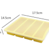 Large rectangular silicone mold tray with product dimensions for making oversized ice sticks.