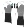 Heat-resistant silicone oven mitts for kitchen cooking and baking protection