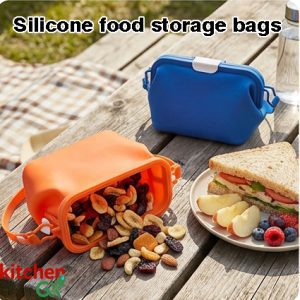 reusable silicone food bag for hiking