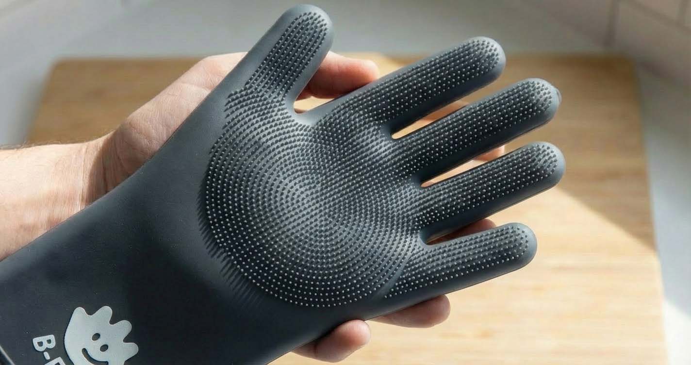 Close up of anti-slip silicone granules