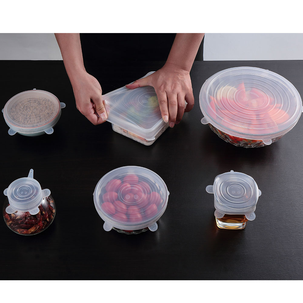 Set of various sized silicone food covers