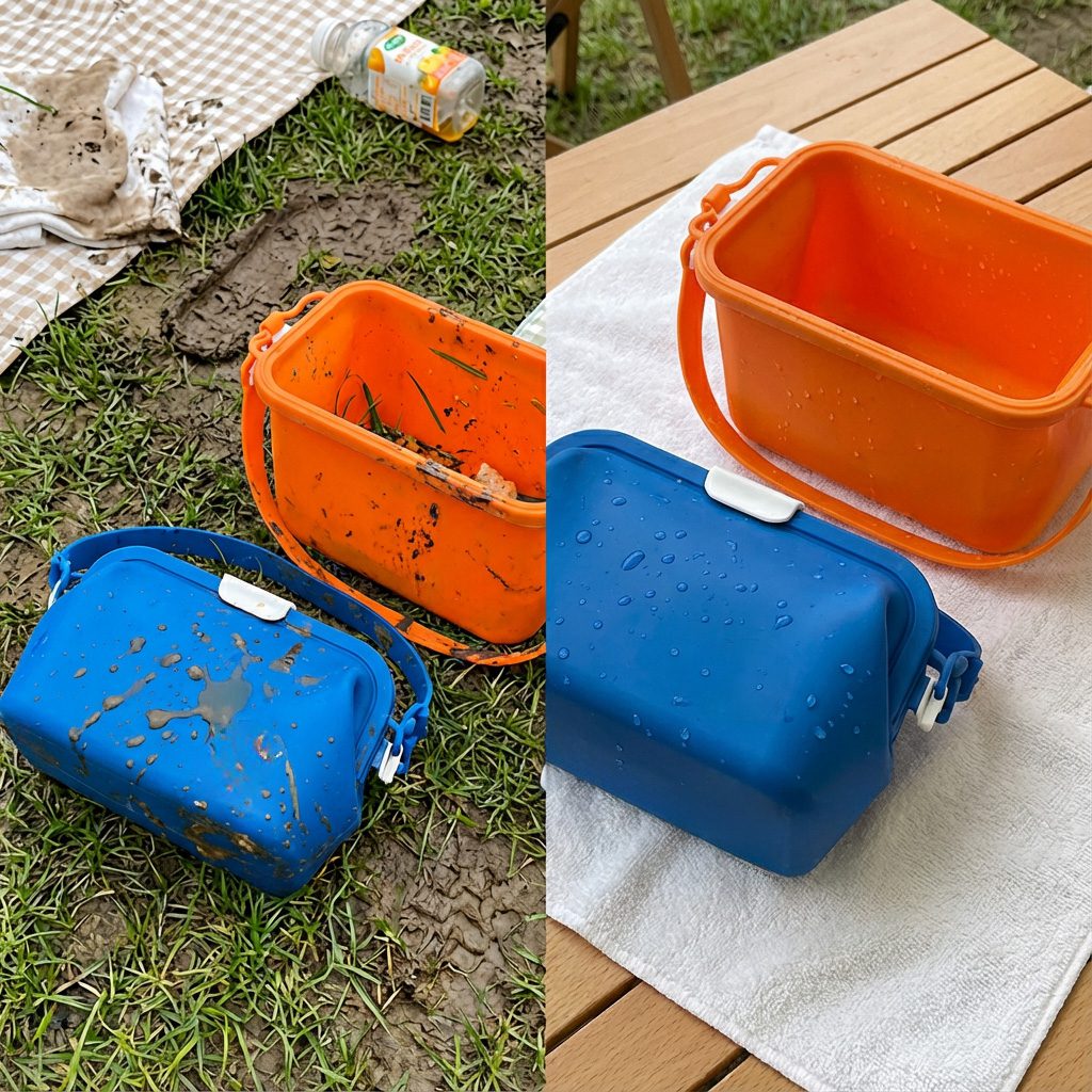 Waterproof silicone bag for camping and outdoors