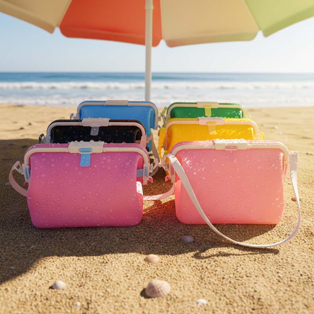 Reusable Silicone Camping Food Bag with airtight seal for outdoor food storage