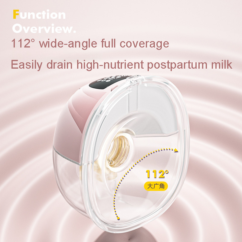 Features of portable electric breast pump - Quiet wearable milk extractor with smart LED display for nursing mothers